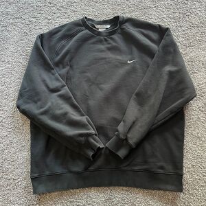 VTG Y2K Nike Grey Tag Sweatshirt Pullover Crewneck Black Mens‎ 2XL